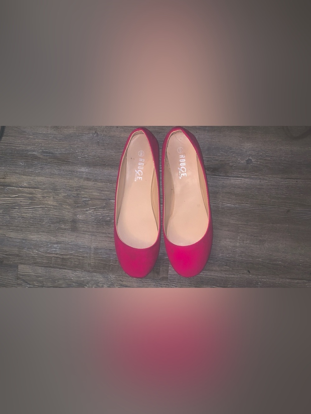 Rouge Helium Bright Pink Round-Toe Ballet Flats